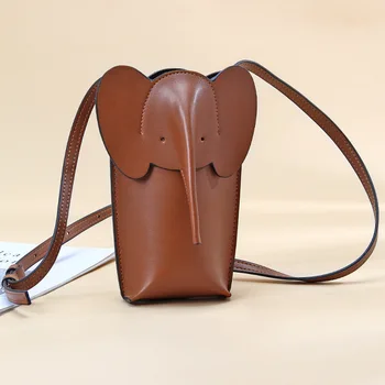 Модная сумка на плечо для мобильного телефона, женская кожаная сумка через плечо, Новая сумка, держатель для карт, сумка-мессенджер, Слон, Серые женские сумки