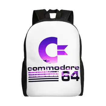 Commodore 64 Sunset Vaporwave Рюкзаки для девочек, мальчиков, школьные дорожные сумки для колледжа, Мужская женская сумка для книг, подходит для 15-дюймового ноутбука