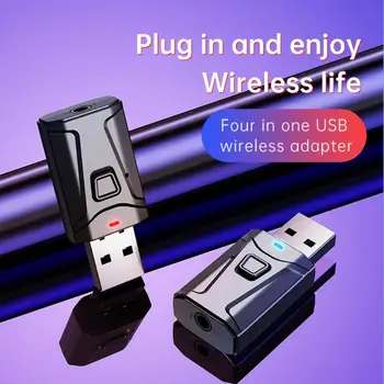 USB 5.0 Bluetooth-совместимый 3,5 мм адаптер-приемник Беспроводной Bluethooth для ПК, Компьютерный Мини-музыкальный передатчик Bluthooth